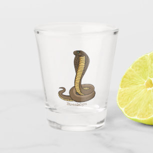 Braune Kobra Schnapsglas