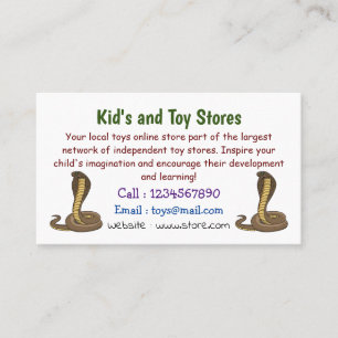 Braune Kobra Visitenkarte