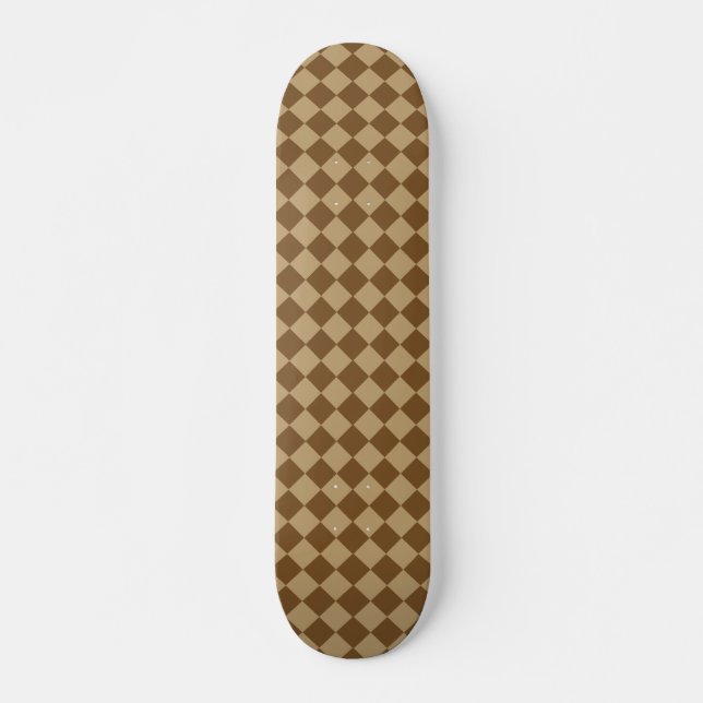 Braune Kombination Diamantmuster von STaylor Skateboard (Vorne)