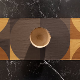 Braune Kreise Großer Tischläufer