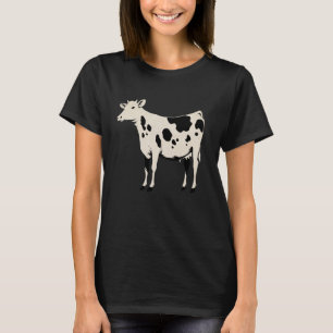Braune Kuh Bauernhof Tiere Silhouette Landwirtscha T-Shirt