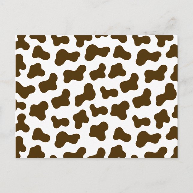 Braune Kuh Feiertagspostkarte (Vorderseite)