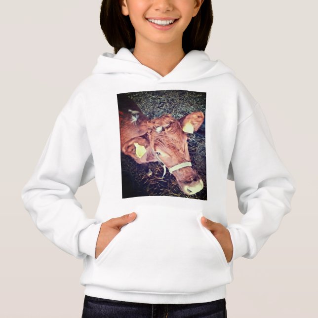 Braune Kuh Hoodie (Vorderseite)