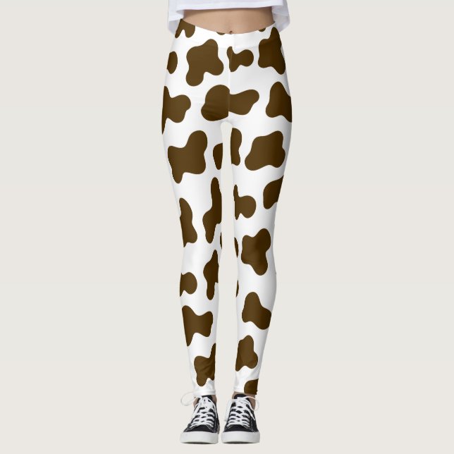 Braune Kuh Leggings (Vorderseite)