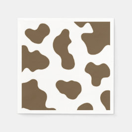 Braune Kuh Print Country Western Rodeo Party Serviette