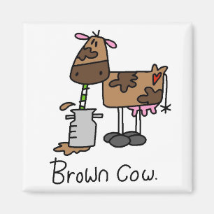 Braune Kuh T-Shirts und Geschenke Magnet