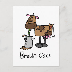Braune Kuh T-Shirts und Geschenke Postkarte