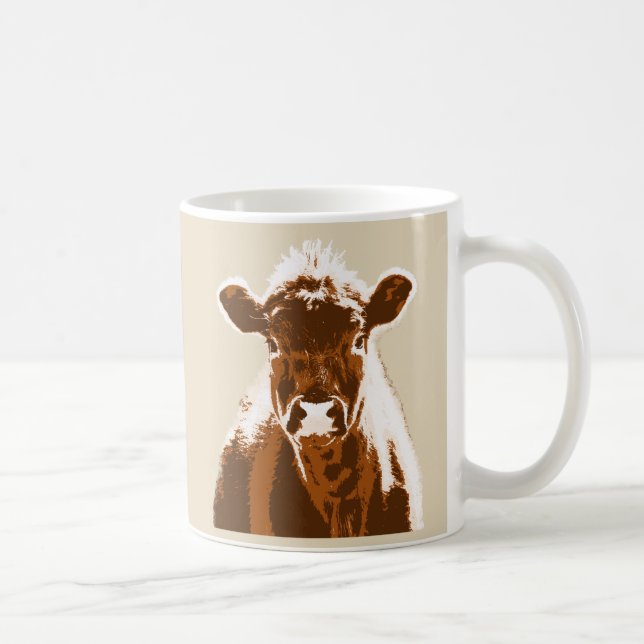 Braune Kuhfarm Tasse (Rechts)