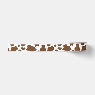 Braune Kuhflecken Faux-Kuhleder-Muster Ripsband