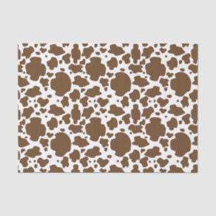 Braune Kuhflecken Faux-Kuhleder-Muster Seidenpapier