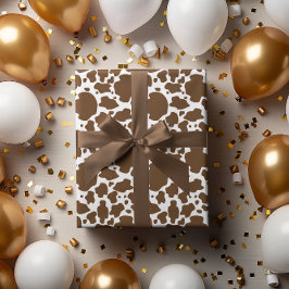 Braune Kuhstumpf Imitate Cowhide Muster Geschenkpapier