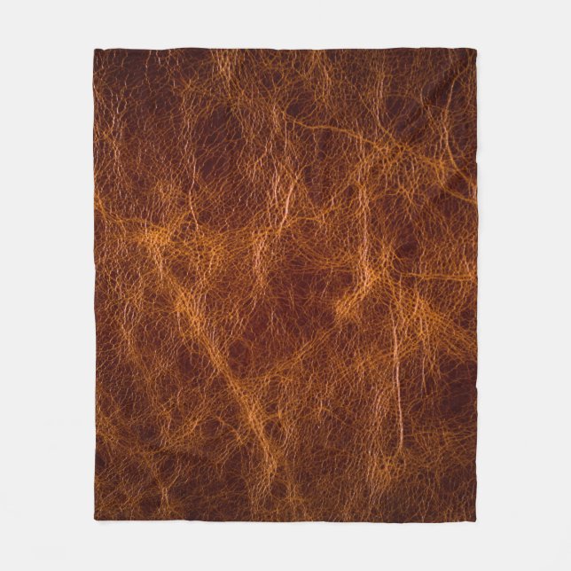 Braune Lederoptikleder,textur,hintergrund,kunst Fleecedecke (Vorderseite)