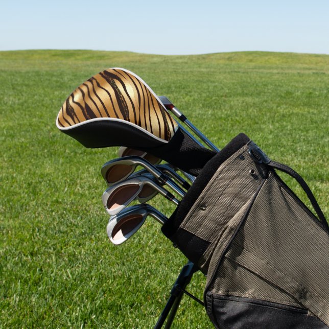 Braune Leopard-Streifen Golf Headcover (In SItu)