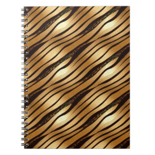 Braune Leopard-Streifen Notizblock