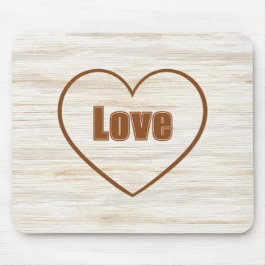 Braune Liebes Herz Mousepad
