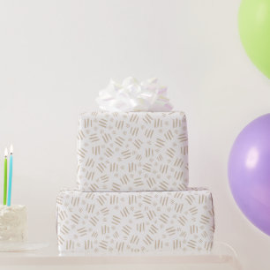 Braune Linien Abstrakter Geburtstag Geschenkpapier