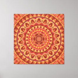 Braune Mandala-Kunst Erdig Boho Geometrisch Gemütl Leinwanddruck