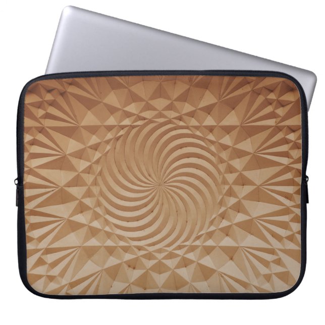 Braune Oberfläche Laptopschutzhülle (Vorderseite)