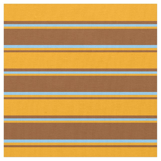 Braune, orange und helle blaue Linien Stoff (Nahaufnahme)