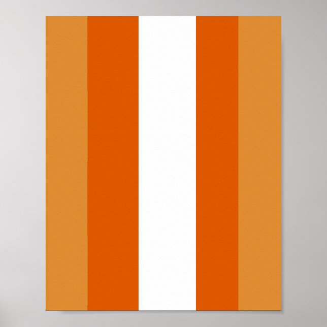 Braune, orange und weiße Streifen Poster (Vorne)