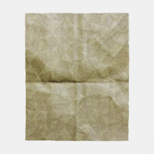 Braune Papierfalte. Mach das Papier kaputt. Hinter Fleecedecke