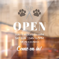 Braune Paws Scheren Open Hours Hunde wachsen
