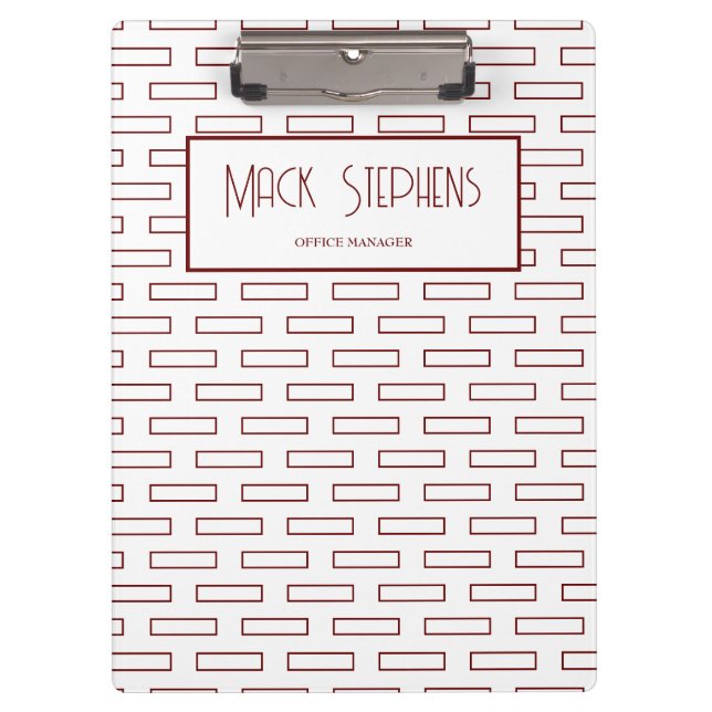 Braune Rechtecke Name Zwischenablage Klemmbrett (Vorderseite)