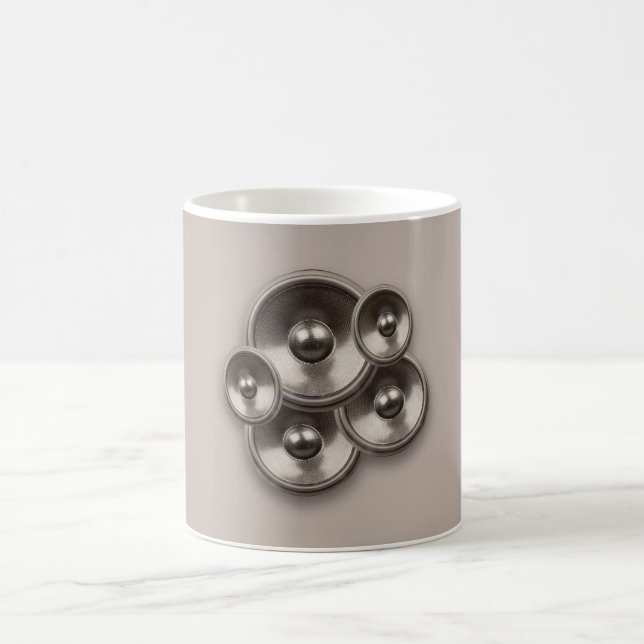 Braune Retro-Lautsprecher Tasse (Mittel)