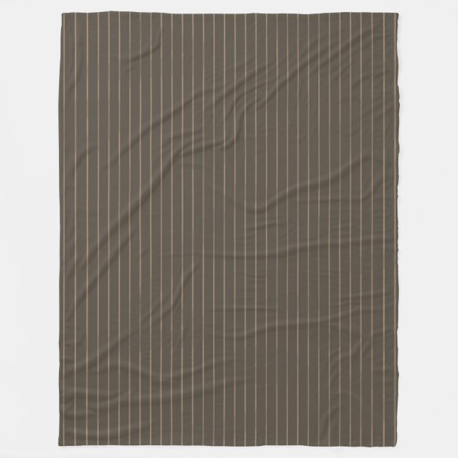 Braune Retropinstreifen Fleecedecke (Vorderseite)