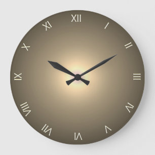 Braune römische Ziffern Große Wanduhr