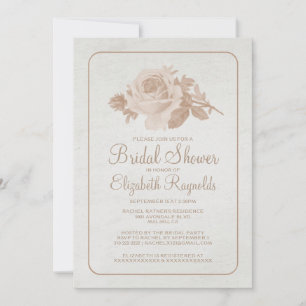 Braune Rustikale Blumen-Hochzeitsdusche-Einladunge Einladung