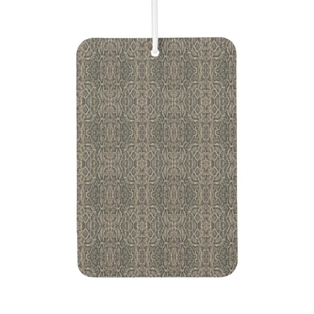 braune Schlangenhautmuster | Autolufterfrischer (Vorderseite)