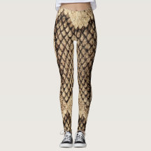 Braune Schlangenlederleggings