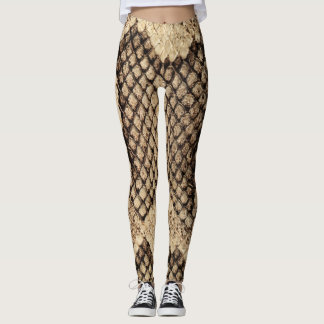Braune Schlangenlederleggings Leggings