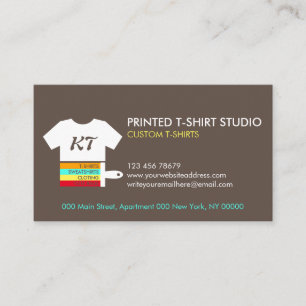 Braune Schokolade Benutzerdefinierte T-Shirts Tasc Visitenkarte