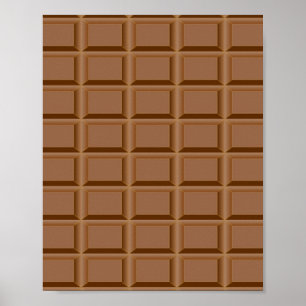 Braune Schokoladenplatte gemustert Poster