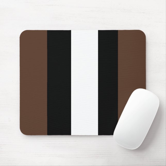 Braune, schwarz-weiße Streifen Mousepad (Mit Mouse)