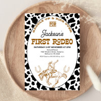 Braune schwarze Kuh Print erste Rodeo 1. Geburtsta