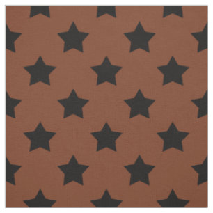 braune schwarze Sterne Muster dekorativ Textil Stoff