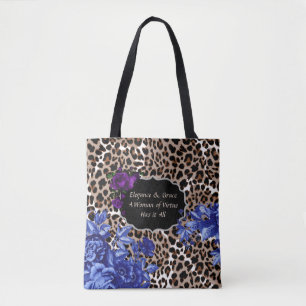 Braune/schwarze Tierdruckfolie Medium Tasche