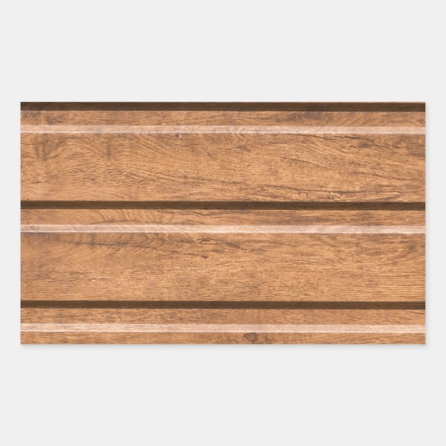 Braune Seite, die das natürliche Holz nachahmt Rechteckiger Aufkleber (Vorderseite)