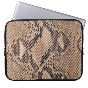 Braune Snakeskin Laptopschutzhülle