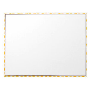 Braune Sonnenstrahl-Grenze Notizblock