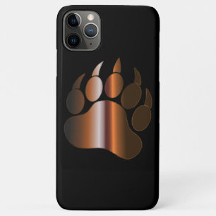 BRAUNE STAHL-BÄRENPFOTE AUF SCHWARZ Case-Mate iPhone HÜLLE