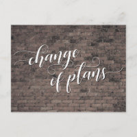 Braune Steine Änderung der Pläne aufgeschobene Hoc