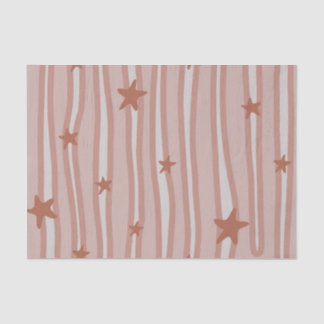 Braune Sterne und Streifen Strand Thema Seidenpapier