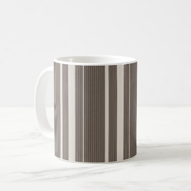 Braune Streifen Kaffeetasse (Vorderseite Links)