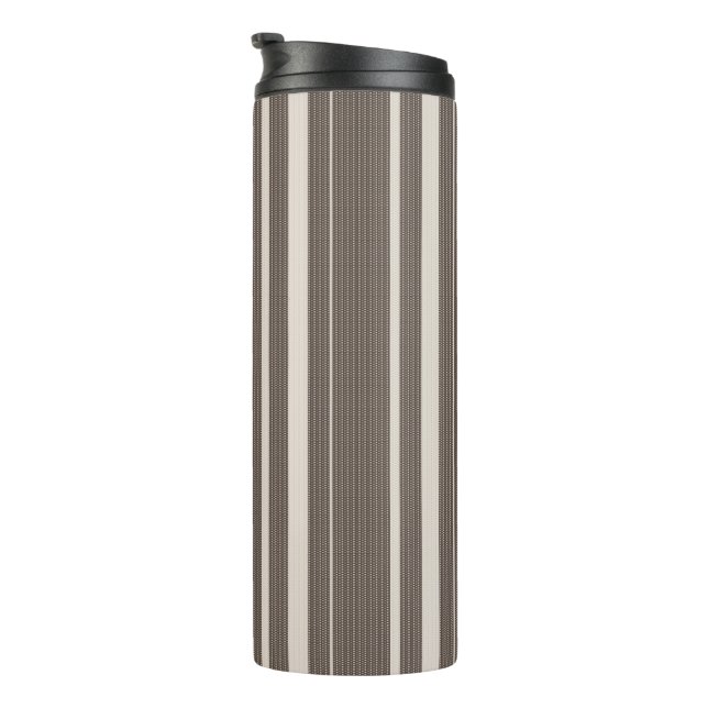 Braune Streifen Thermosbecher (Nach rechts gedreht)
