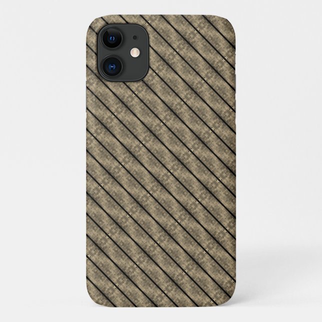 Braune Streifen und Trennstreifen, schwarz oder Sc Case-Mate iPhone Hülle (Rückseite)