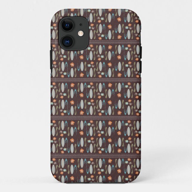 Braune Surfboards Case-Mate iPhone Hülle (Rückseite)